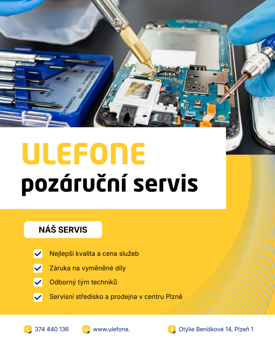 Blue And White Modern Phone Repair Instagram Post